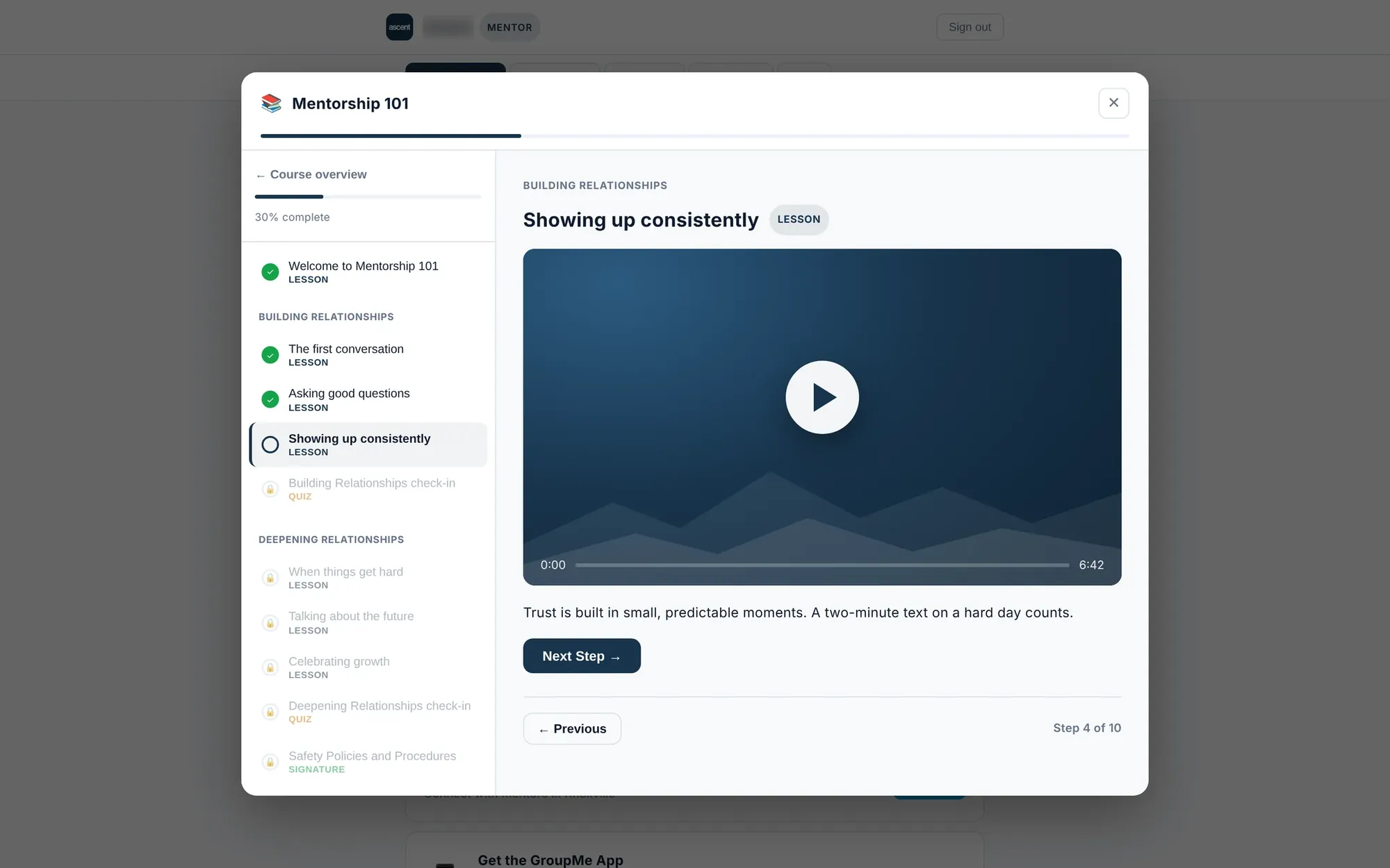 Training: interactive courses, built in.